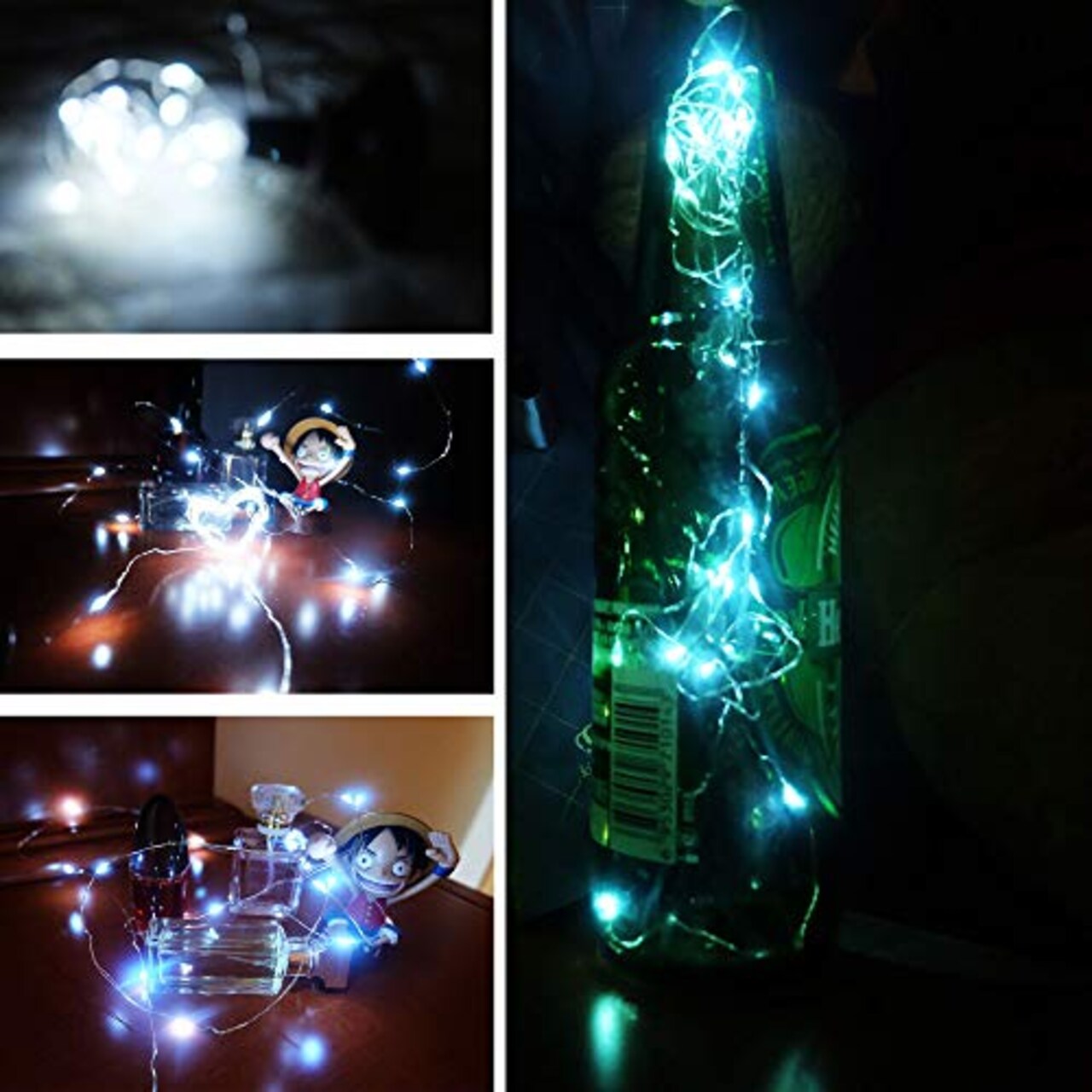 24 Packs Fairy Lights Battery Operated(Batteries Included),10.2FT 30LEDs Copper Wire Firefly Lights,Mini Starry String Lights for Mason Jars Wedding Party DIY Christmas Decor (Cool White)